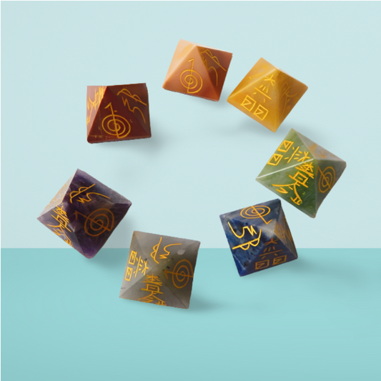 Seven Chakra Pyramid Set
