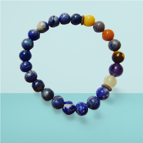 Gemstone Energy Bracelet – 8mm Natural Beads | Unisex Design